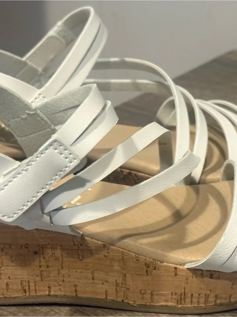 Girl’s Blowfish Malibu White Lemonade Multi-strap Wedge Sandals